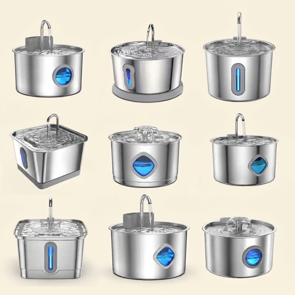 Automatic Cat Water Fountain Stainless Steel Dog