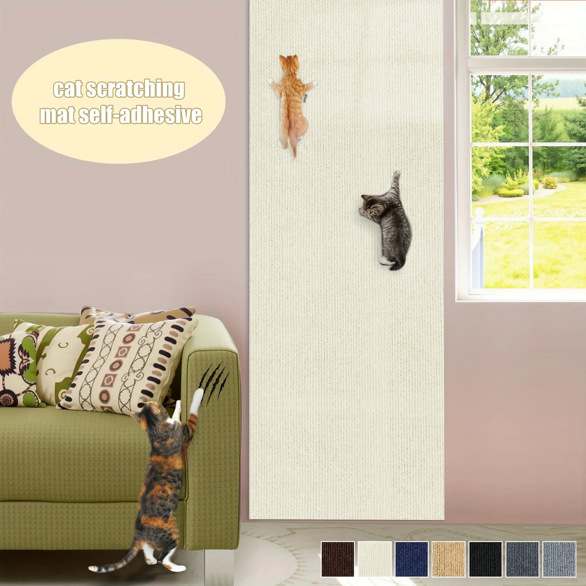 Self-Adhesive Cat Scratcher