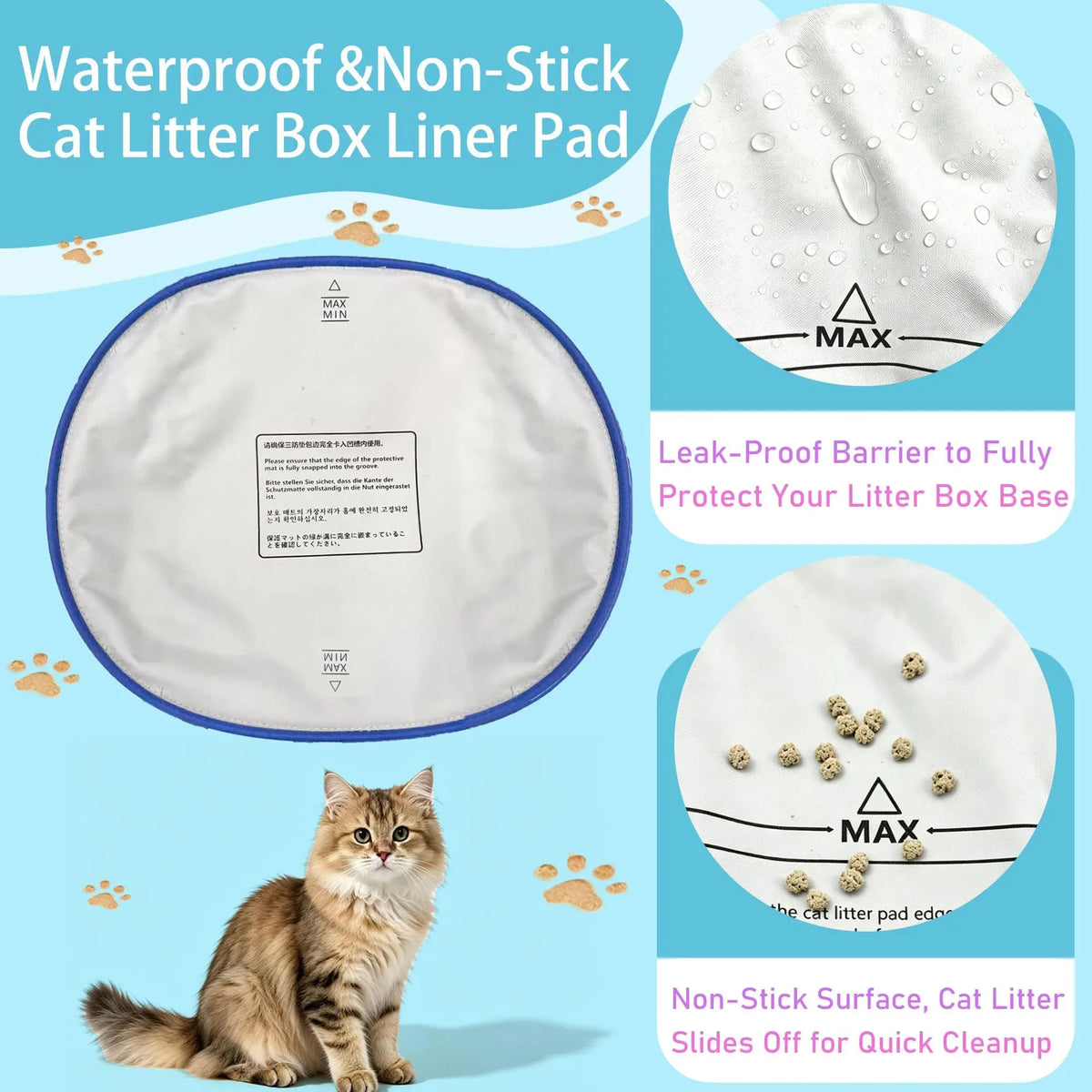 Smart Waterproof Pad for Self Cleaning Litter Box