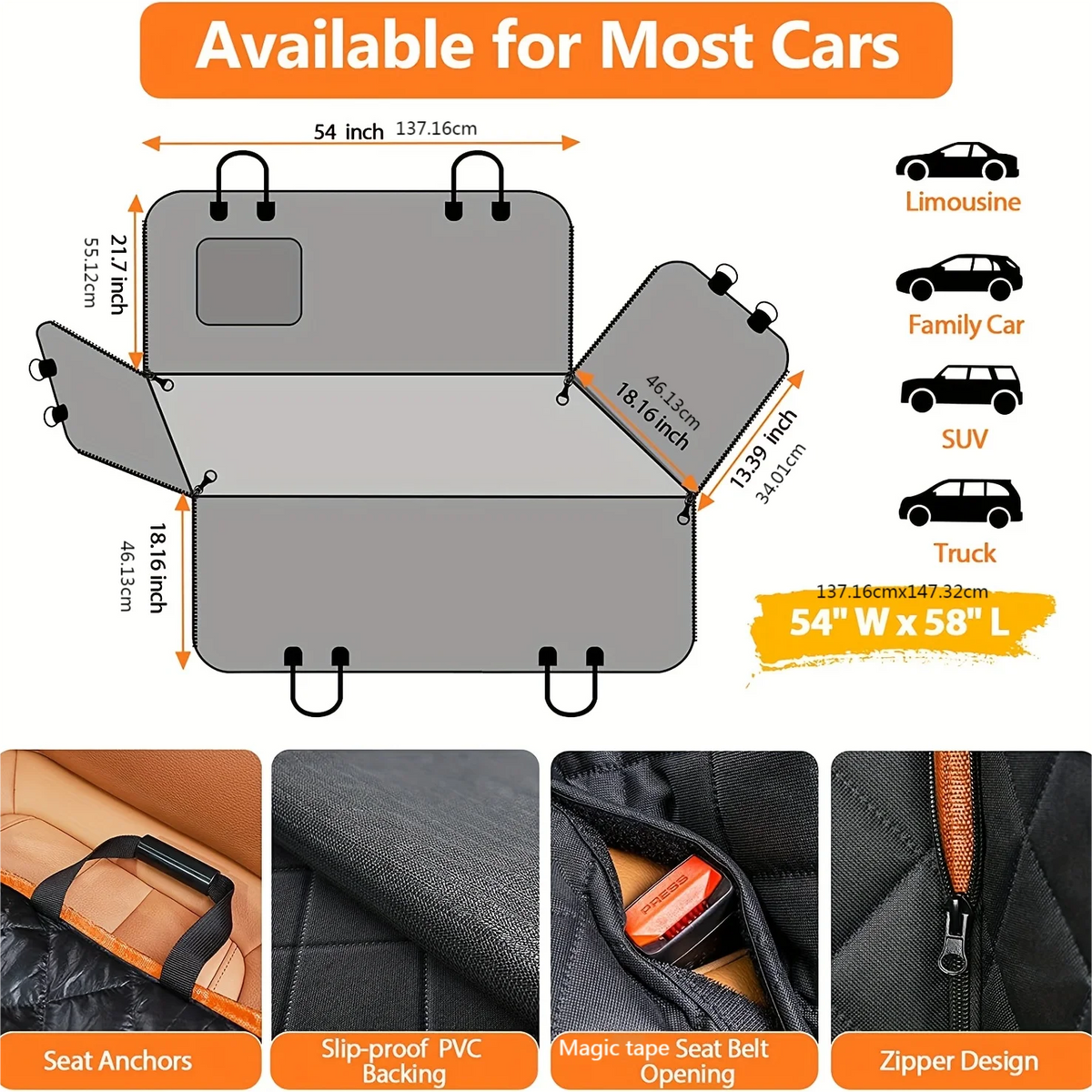 Durable Pet Back Seat Cover