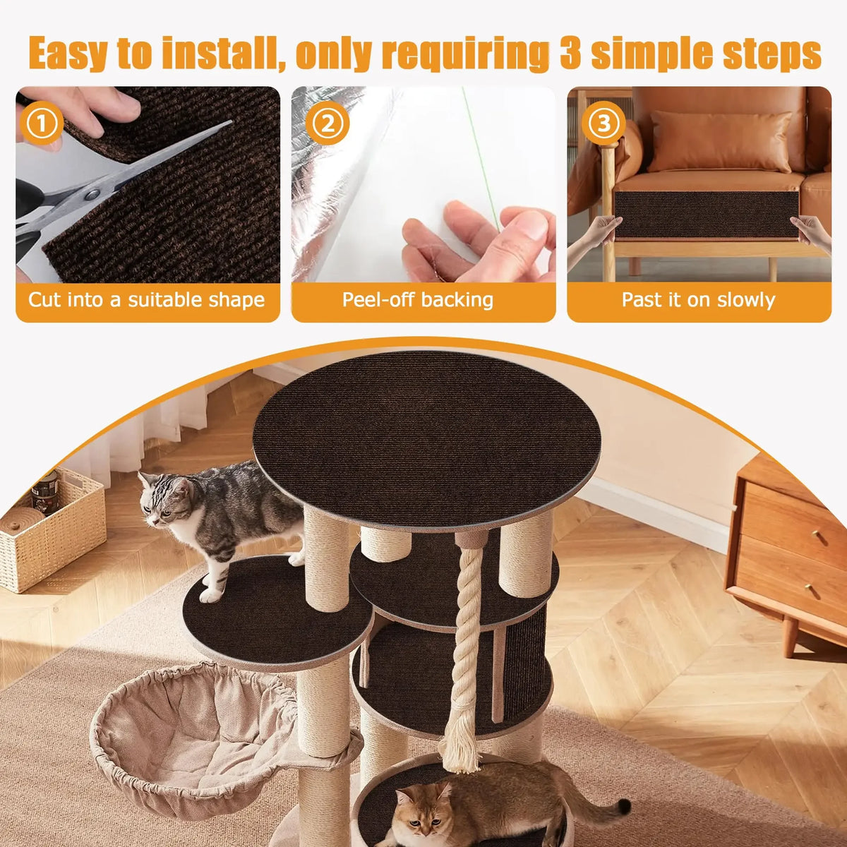 Self-Adhesive Cat Scratcher
